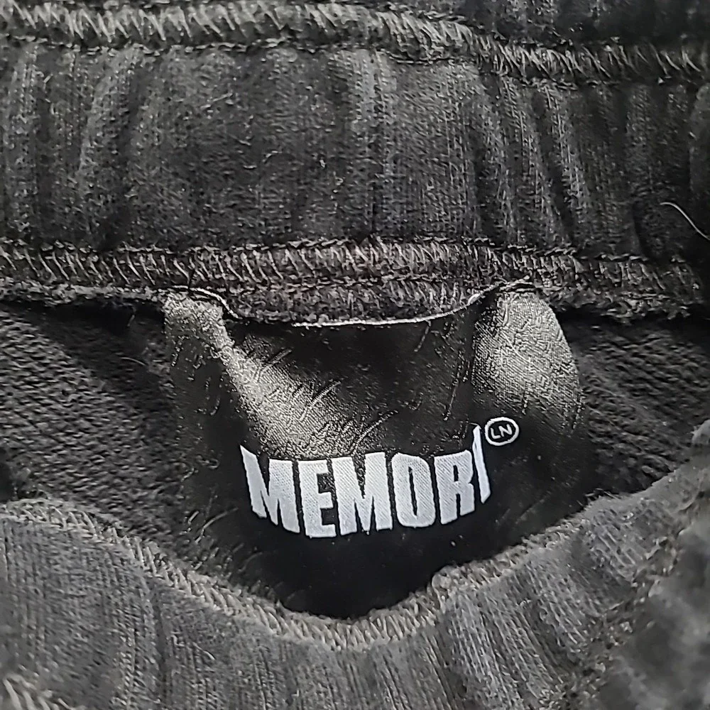 Memory Lane LA Sweatpants Men Medium Black Cotton Streetwear Logo Joggers